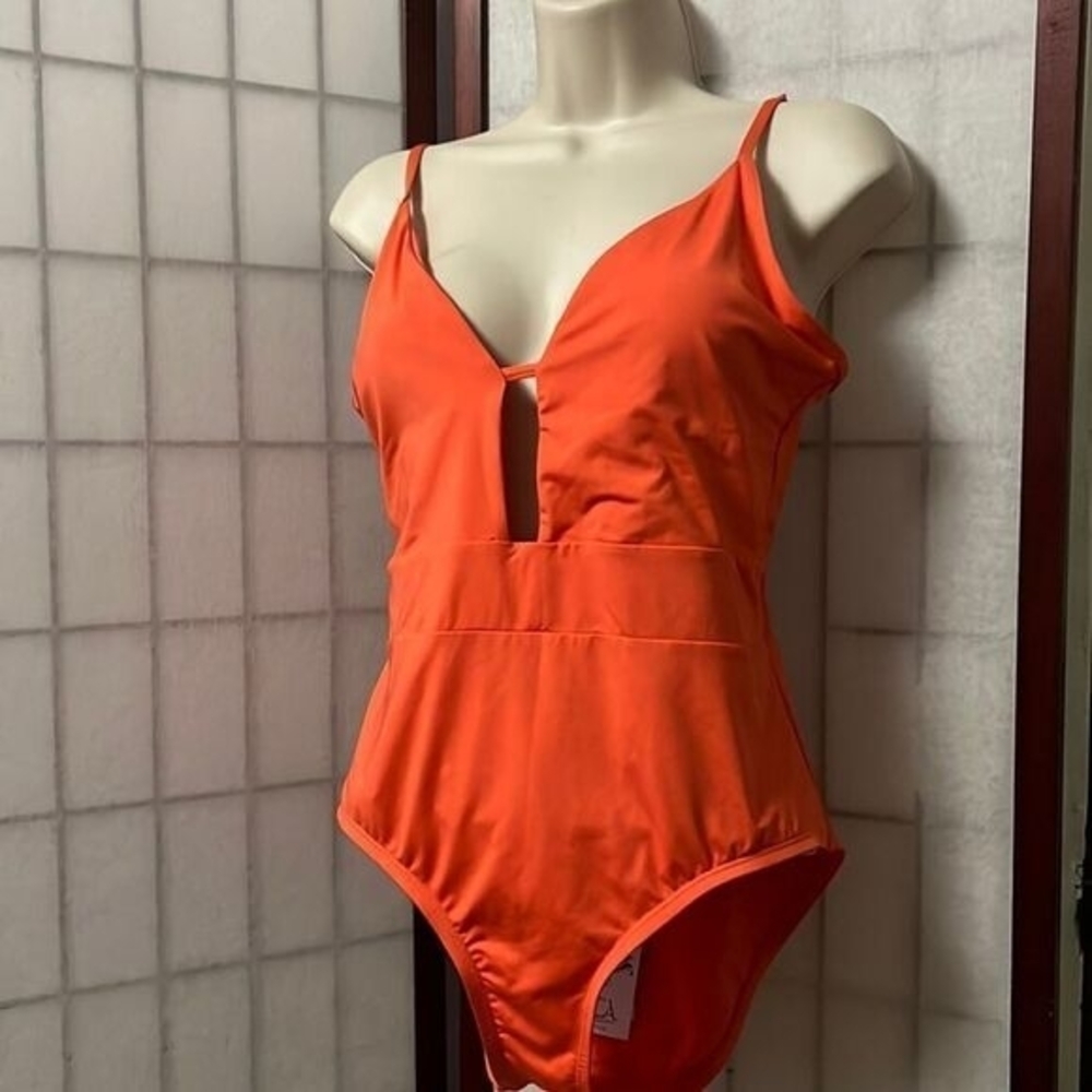 BECCA Vibrant Orange Onepiece Swimwear